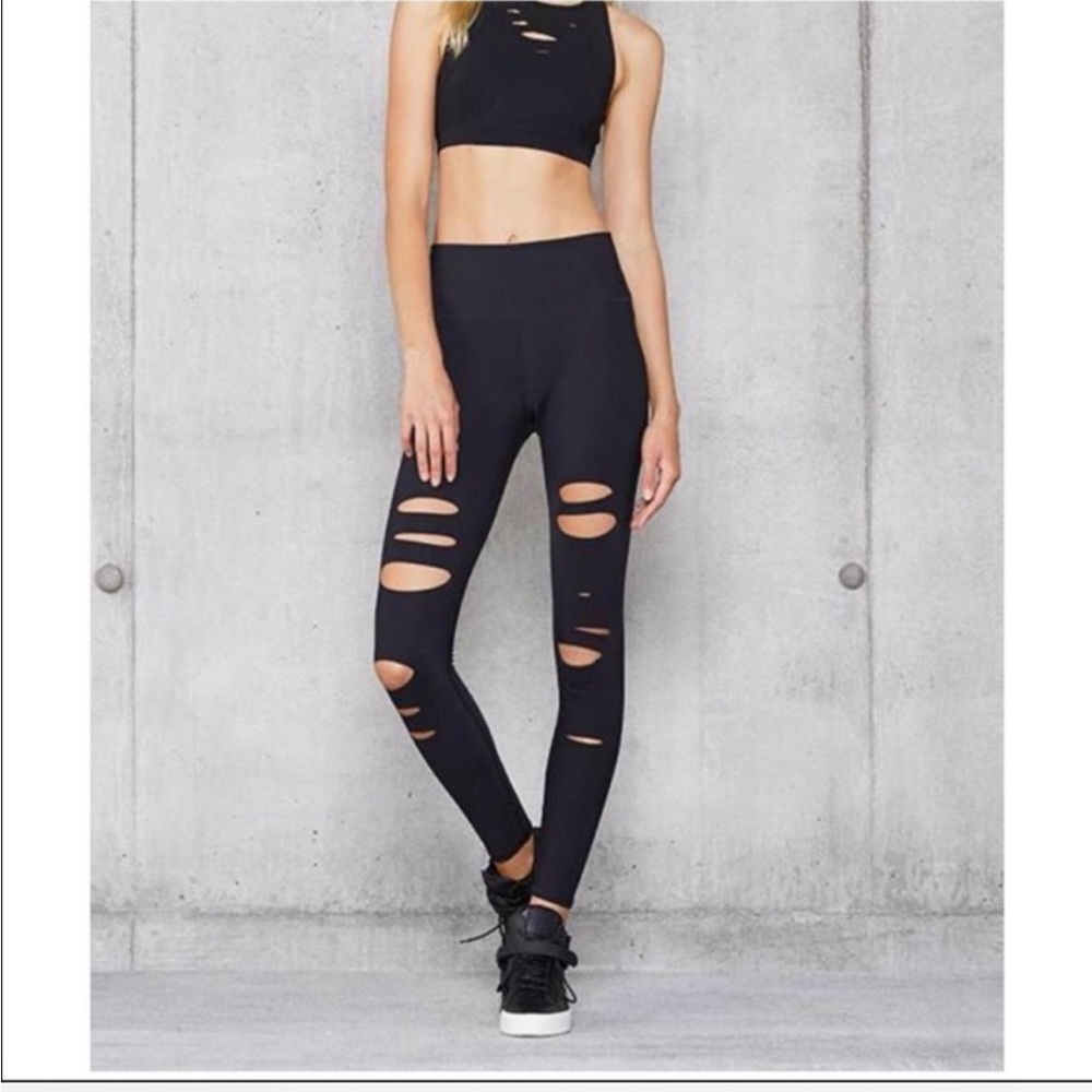 ALO ripped warrior leggings